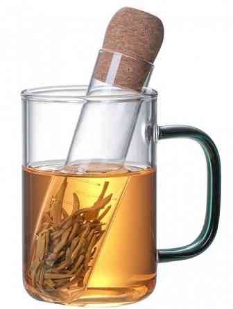 Колба для заваривания чаю с корковою пробкою 15см Винница