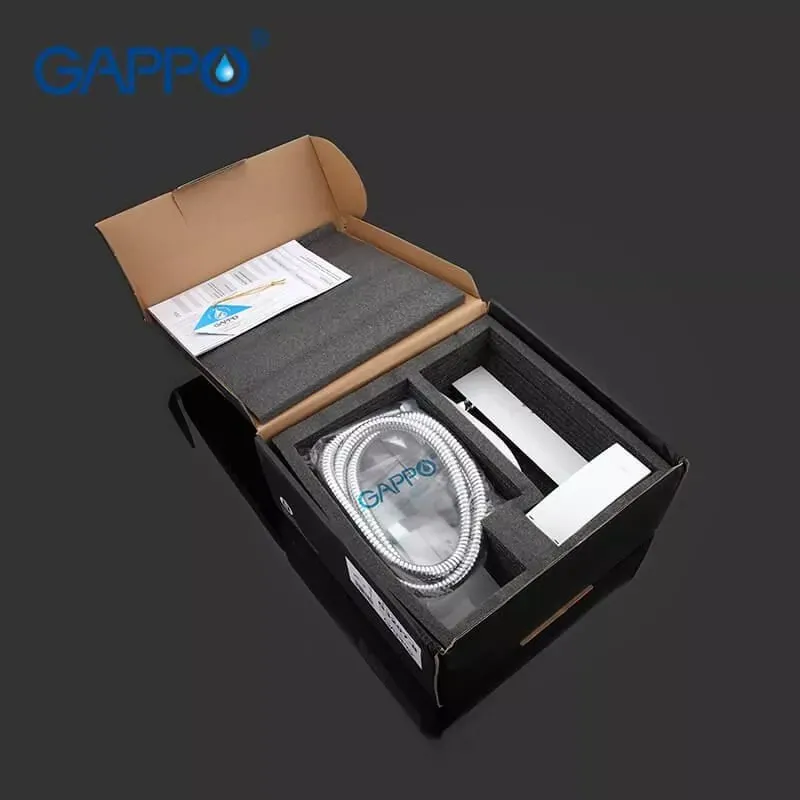 Змішувач для ванни з душовим гарнітуром GAPPO G3207-8 білий/хром Київ - фото 6