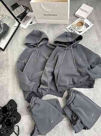 Жіночий трендовий костюм-двійка тринитка на флісі Графіт, 46/48 Одеса