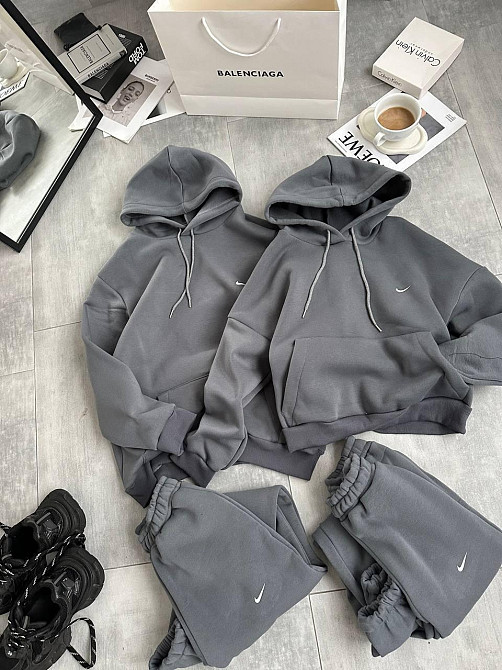 Жіночий трендовий костюм-двійка тринитка на флісі Графіт, 46/48 Одеса - фото 5