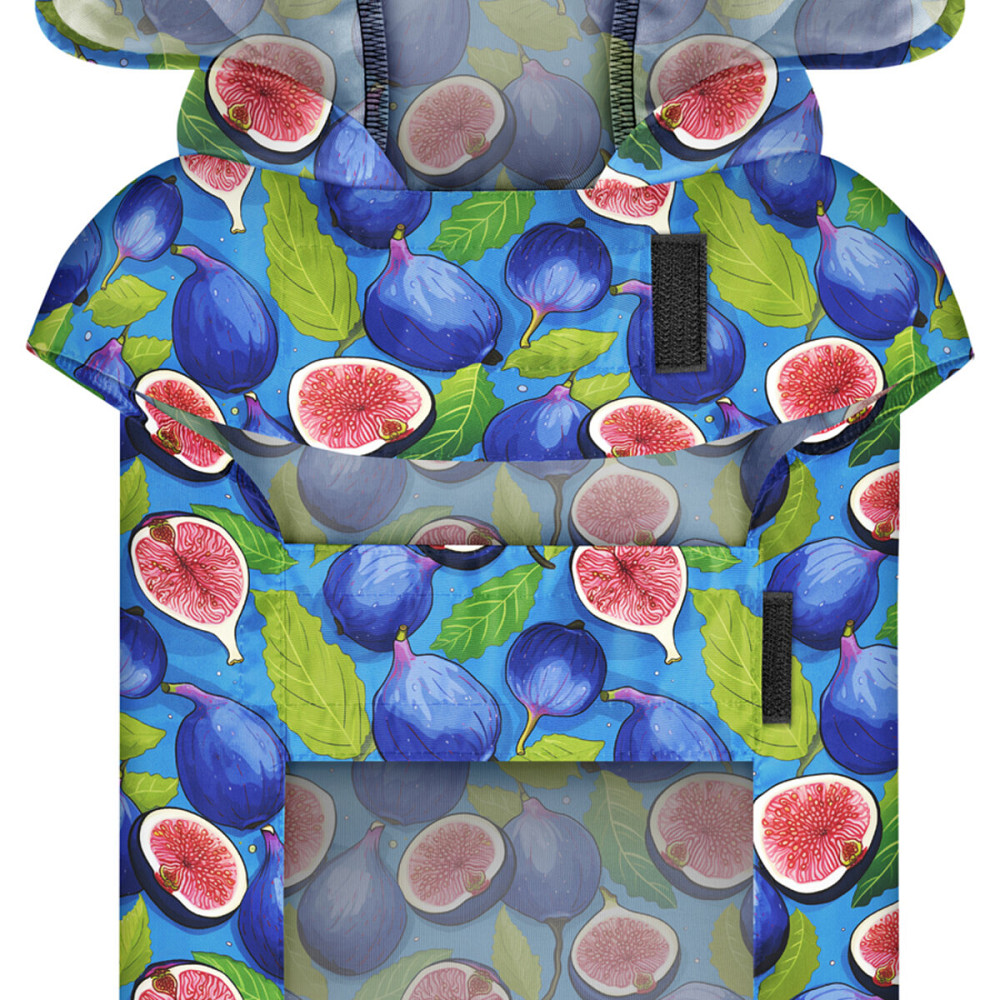 Дощовик-накидка з капюшоном для собак WAUDOG Clothes, малюнок "Інжир", XL, А 55-61 см, B 68-80 см, С 42-52 см Київ - фото 4