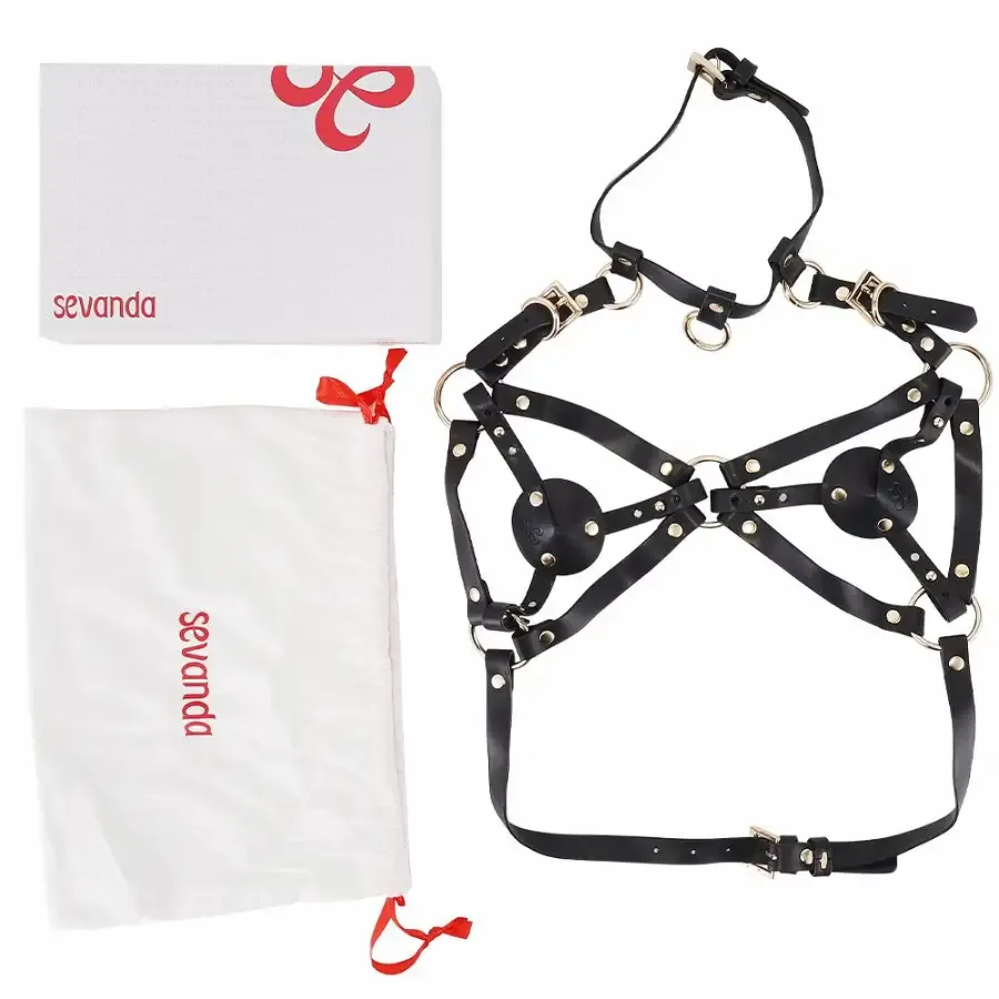 Портупея на груди LOCKINK SEVANDA Queen Chest Harness with Removable Bra Львов - изображение 8