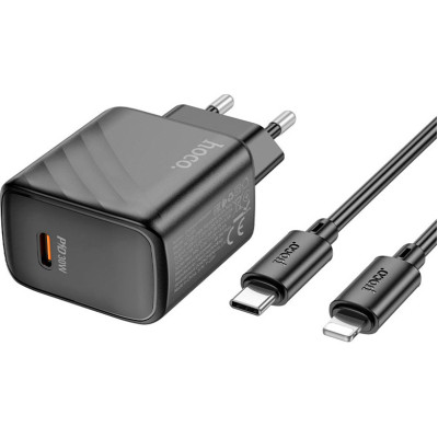 Зарядний пристрій HOCO CS22A Value USB-C PD30W + cable USB-C to Lightning Black (6942007609920) Вінниця - фото 3