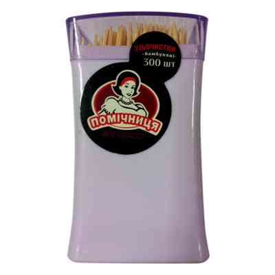Зубочистки Помічниця Бамбукові 300 шт. (4820164968390) Вінниця