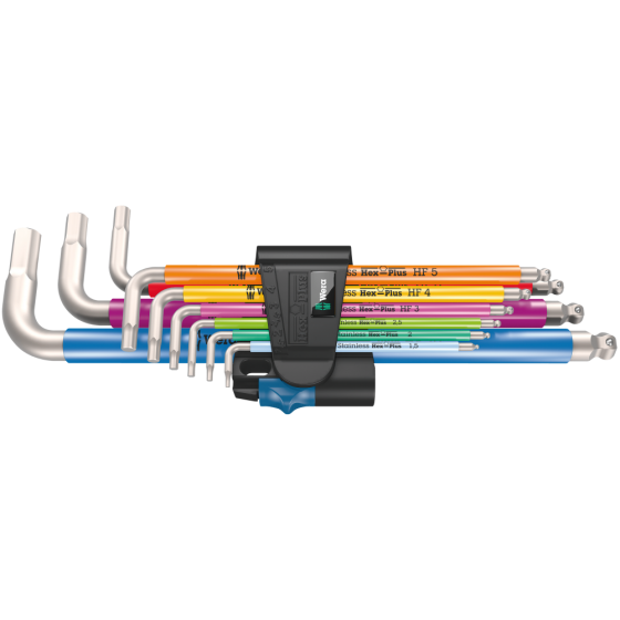Набор цветных шестигранников Wera 1.5-10мм 9ед., удлин., с фиксирующей функцией, нержавеющая сталь, 05022699001 Одесса