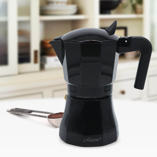 Кавоварка гейзерна 300мл (6 порцій) алюмінієва MR-1658-6 Espresso Moka Maestro Житомир