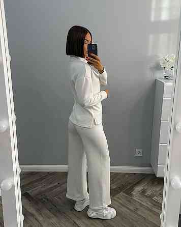 Жіночий повсякденний костюм подвійна двостороння ангора Молочний, 46/48 Одеса