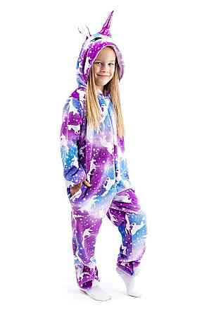 Детская пижамкигуруми детский и подростковый Единорог, фиолетовый, пижама -  комбинезон на молнии домашний топ Киев