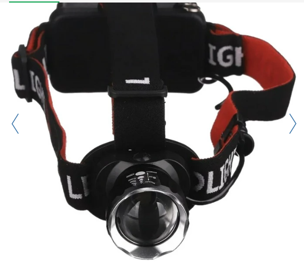 Светодиодный Фонарик налобный BL-T07B-P90 до 500м дальность, 2 аккумулятора, ZOOM Киев - изображение 4