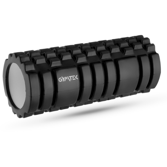 Масажний ролик Gymtek для йоги та фітнесу EVA 33*14см чорно-білий Киев