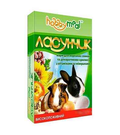 Корм Хобби Мил Ласунчик Медиум для декоративных кроликов и морских свинок 600 г, O.L.KAR Винница