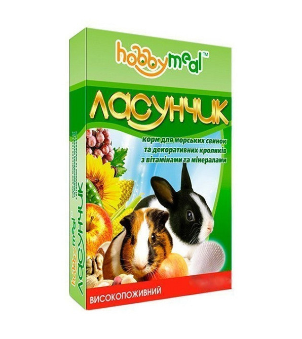 Корм Хобби Мил Ласунчик Медиум для декоративных кроликов и морских свинок 600 г, O.L.KAR Винница - изображение 1