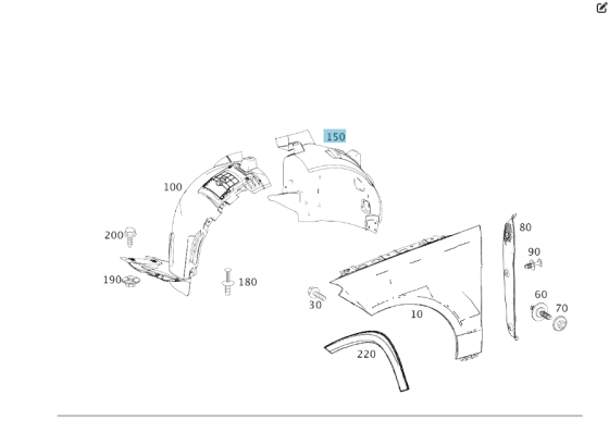 Mercedes-Benz  A2926903200 Підкрилок передній правий задня частина GLE Coupe C292 Одеса