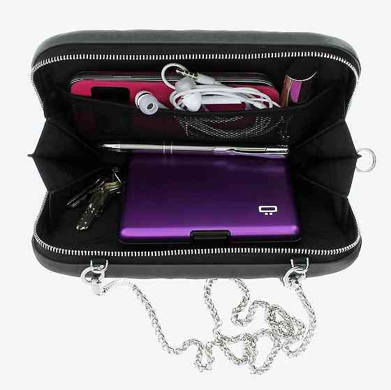 Клатч-сумка на молнии Ogon Quilted ledy bag (20.5 х 12.5 см) Платиновый Киев