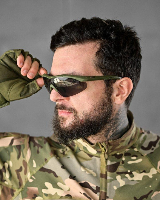 Тактические баллистические защитные очки 5.11 FIVE ELEVEN 3 линзы  олива ВТ1127 Одесса - изображение 8