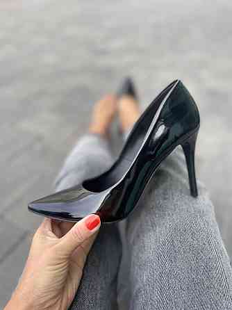 Туфлі жіночі LAVINI чорні шкіра лакована каблук 10 см 35 р. (3729) Коломия