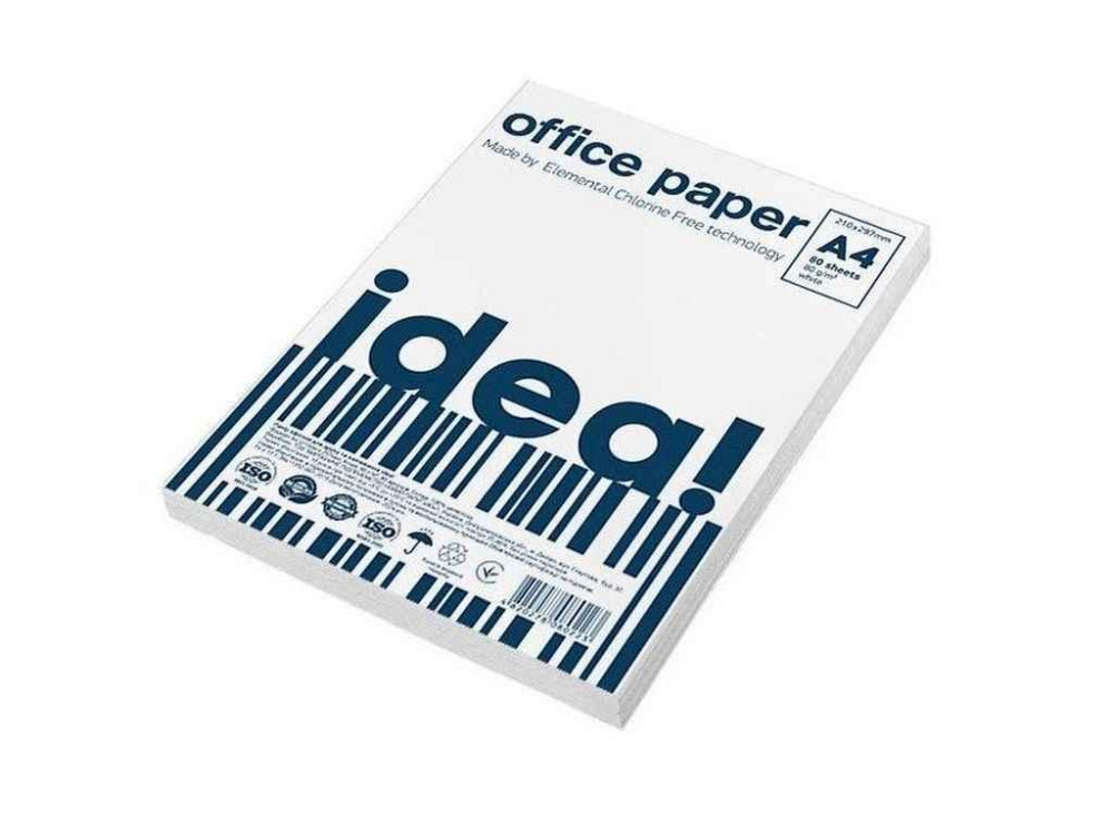 Бумага белая А4 80г/м2 80арк. ТМ IDEA! Киев - изображение 1