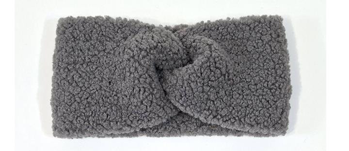 Пов'язка чалма каракуль темно-сіра Київ - фото 1