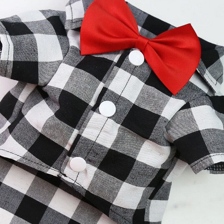 Сорочка для собак з метеликом клітина XS Київ - фото 3