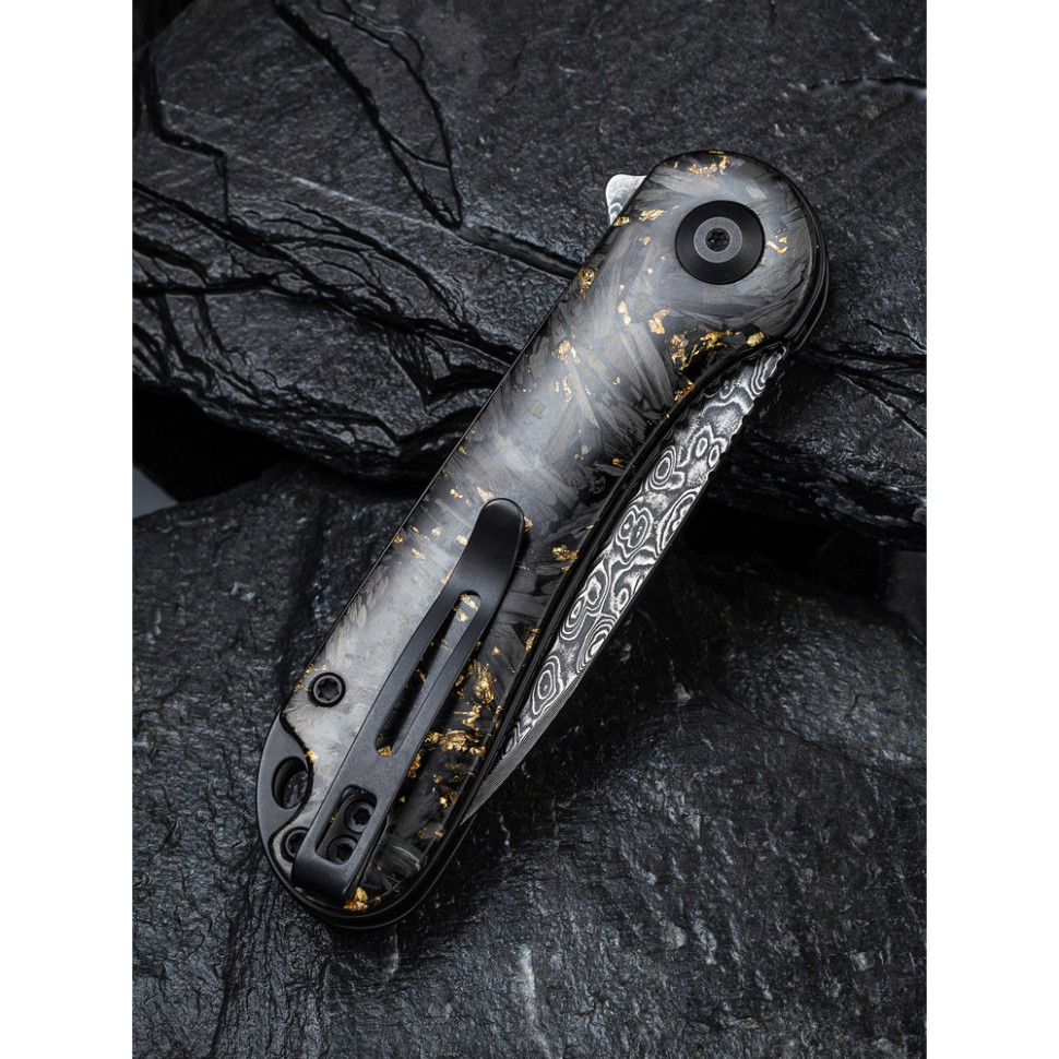 Ніж складаний кишеньковий Civivi Elementum, (7.5 см) Damascus / Carbon Fiber сірий Киев - изображение 13