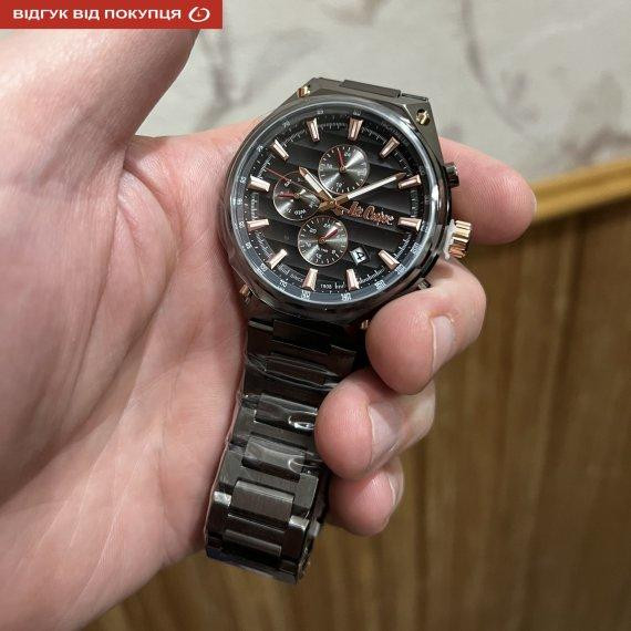 Мужские водостойкие наручные часы Lee Cooper Ice (Черные) Винница - изображение 8