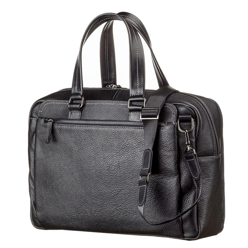 Сумка мужская кожаная Черная (SHVIGEL) Киев - изображение 5