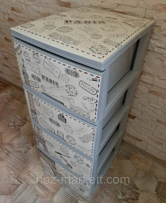 Комод пластиковий на 4 ящики беж "Париж" Алеана Харків - фото 5