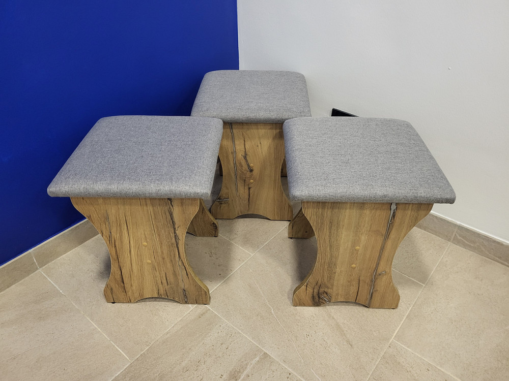 Три табуретки (комплект 3 шт) 35х35х44 см / МС - Дуб Флагшток Львов - изображение 7