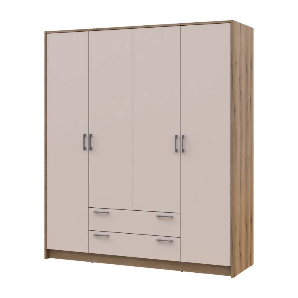 Шафа для одягу Doros Ронді Дуб Артизан/Кашемір 4ДСП 160х52х195 DRS-011662 (80737825) Дніпро - фото 1