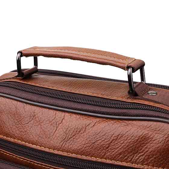 Удобная мужская сумка с ручкой для переноса в руке из натуральной кожи Vintage 23025 Светло-коричневый Киев
