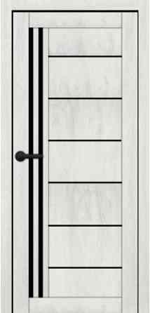 Двері міжкімнатні Порталіно PL-14 санома платинум чорне скло Київ