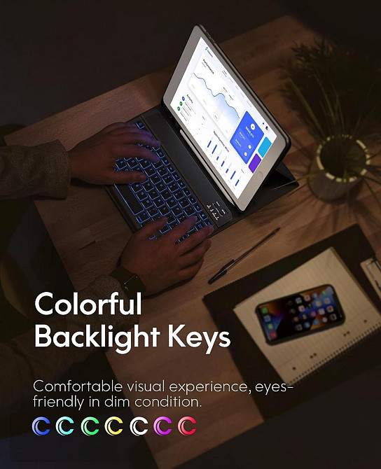 Фірмовий захисний чохол Chesona з Bluetooth клавіатурою для iPad 10.2 (2019/20/21)/pro10.5(2017)/Air 3 10.5 Дніпро - фото 7