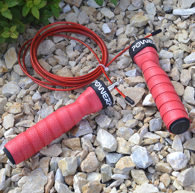 Скакалка швидкісна на підшипниках PowerPlay 4208 Fitness Jump Rope Червона (3m.) Кам'янське - фото 2