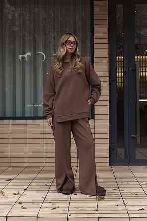 Жіночий теплий базовий костюм двійка з двосторонньої ангори Одеса