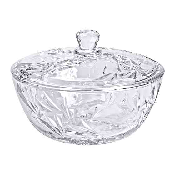 Салатниця скляна з кришкою 24 см під кришталь HP-YH-62 Коломия