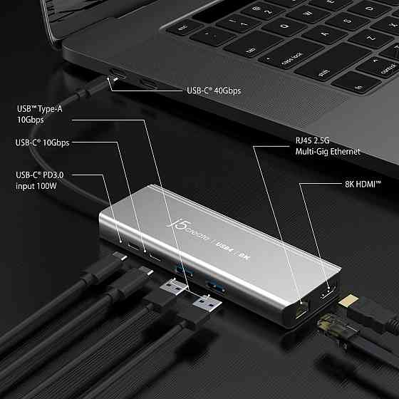 USB-хаб J5create USB-C 6-в-1 Grey (JCD403-N) ( 17916 ) Харків