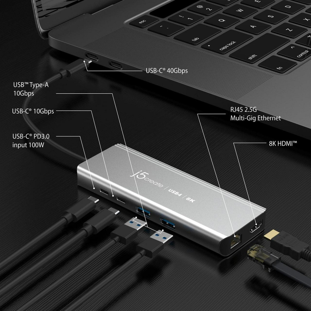 USB-хаб J5create USB-C 6-в-1 Grey (JCD403-N) ( 17916 ) Харків - фото 6