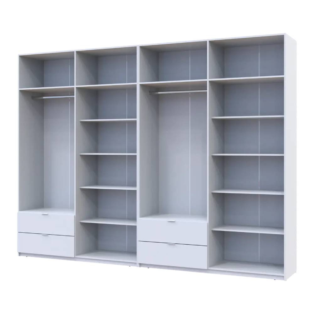 Шкаф для одежды Doros Лукас Белый 4+4 ДСП 320х50х240 DRS-011690 (42005126) Днепр - изображение 3