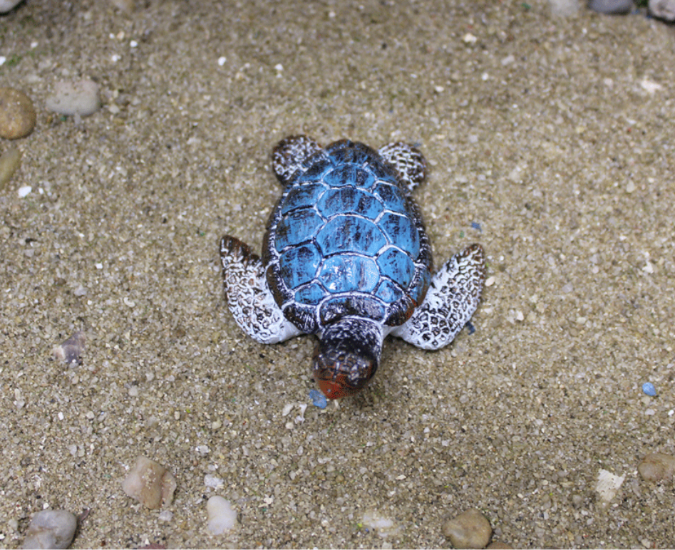 Фигурка Черепаха 7.6 х 6.5 из полистоуна Для мини-сада, сада и флорариума Голубой Одесса - изображение 4