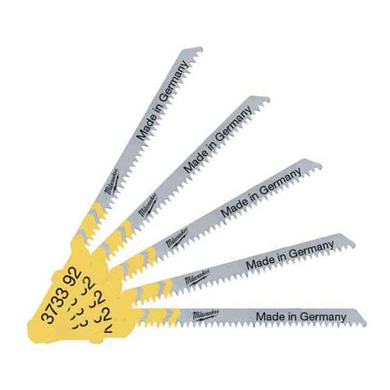 Полотна для лобзика T101AO MILWAUKEE, 50мм/ крок зуба 1,35мм, (5шт), (фігурний різ, деревина) Одеса