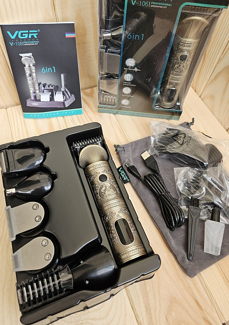 Професійний набір Vgr 106 тример машинка бритва стрижка металевий. Киев - изображение 4