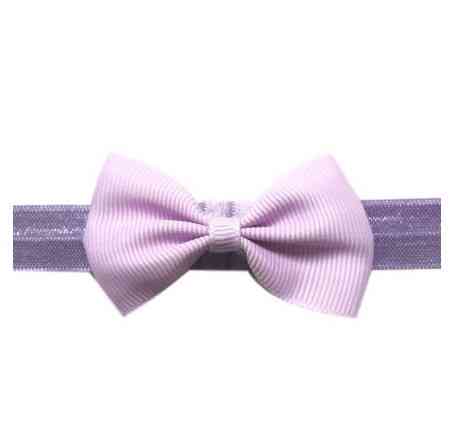 Дитяча бузкова повязочка на голову - розмір універсальний (на резинці), бант 8см Київ