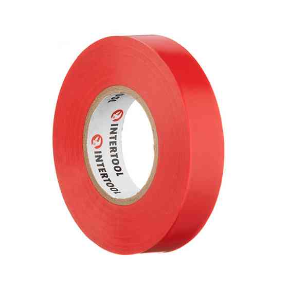 Стрічка ізоляційна 0.15мм*17мм*25м червона INTERTOOL IT-0060 Киев