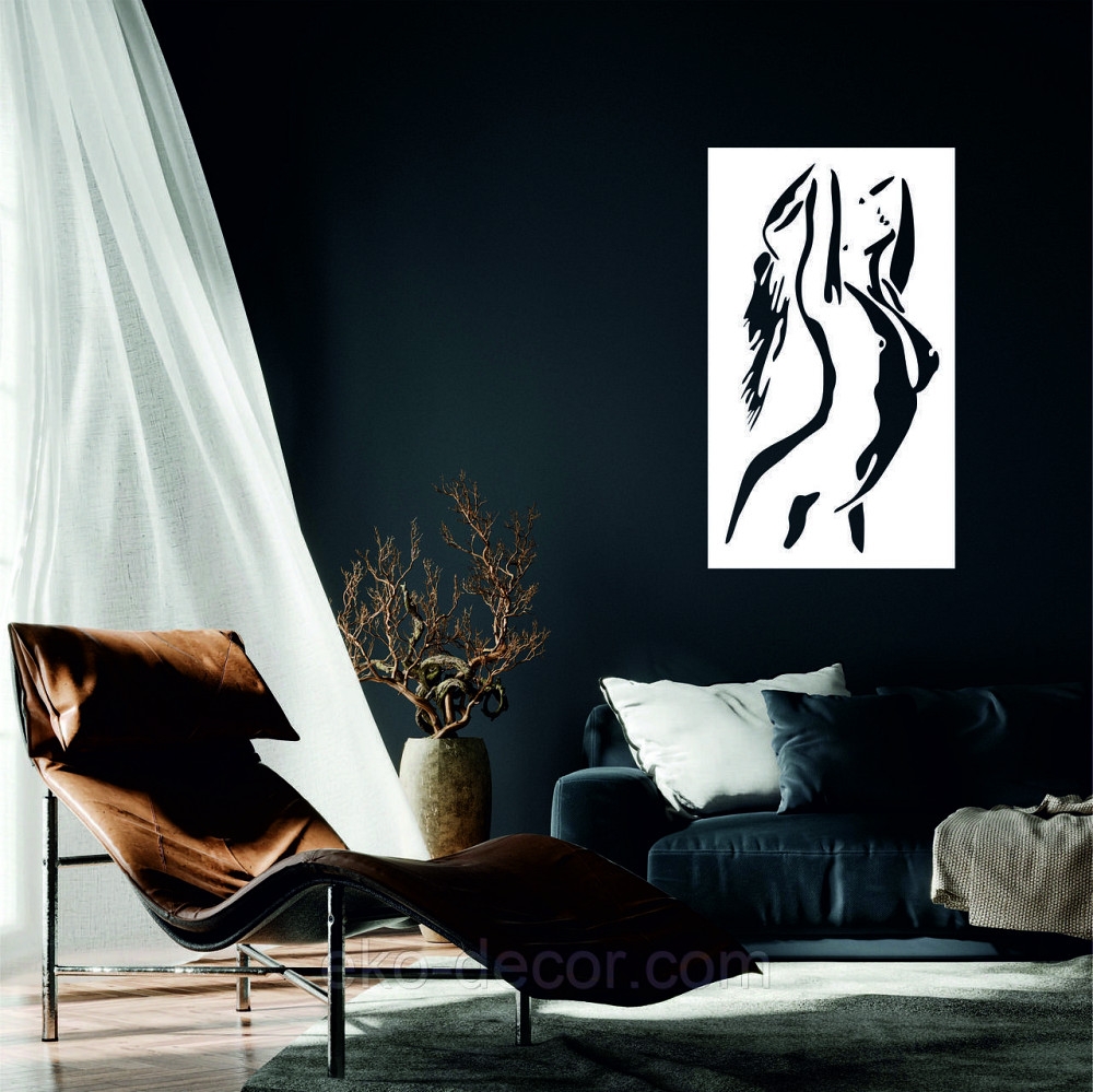 Декоративне настінне Панно «Силует жінки», Декор на стіну Київ - фото 1