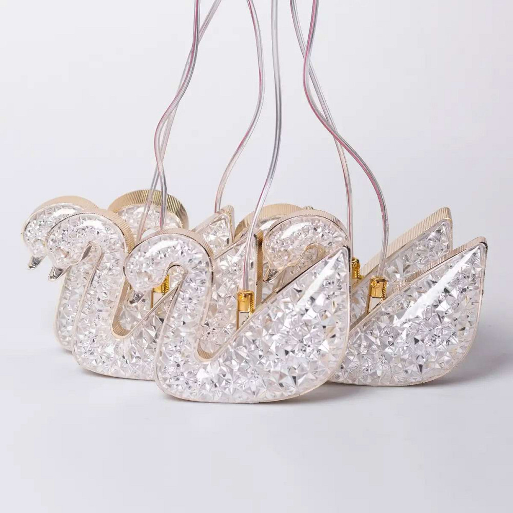 Гірлянда штора з фігурками Сваровскі 3 метри 6 ламп тепле жовте світло 6L3MSWA Коломия - фото 3