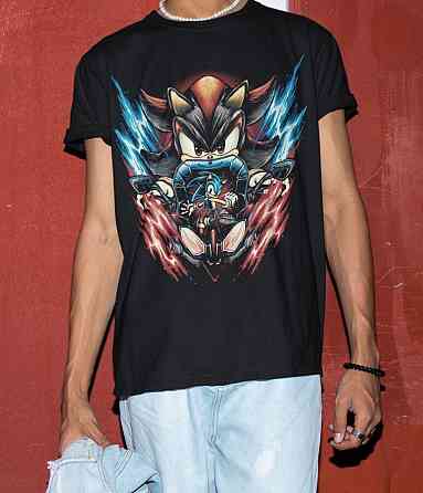 Футболка для мальчика аниме Хероес Соник Хероес Винтаге оверсайз (рост от 165 до 180 ) Черний AnimeJ1109m Днепр