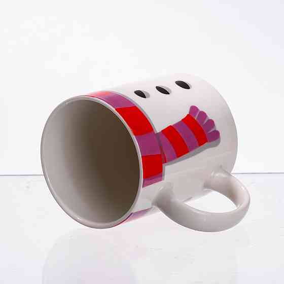 Yiwu Набір порцелянова чашка з піалою Snowman 350 (мл) чашка на подарунок новорічна для чаю та Коломия