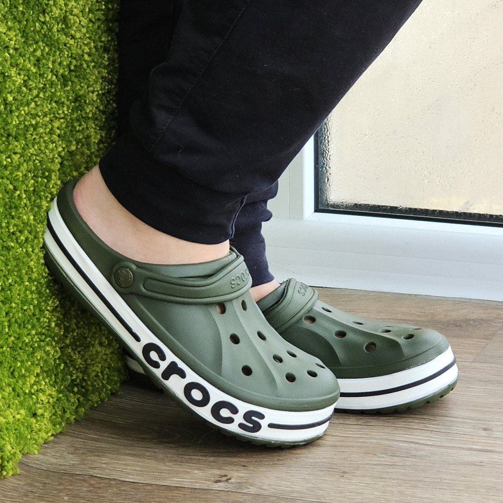 Крокси Кольори Хакі Тапочки CROCS Шльопанці Чоловічі Жіночі Зелені (розміри: 40,41,42) Дніпро - фото 1