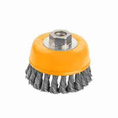 Щетка для электроинструмента Tolsen чашка 75 мм М14, стальная проволока 0.5 мм (77611) Винница