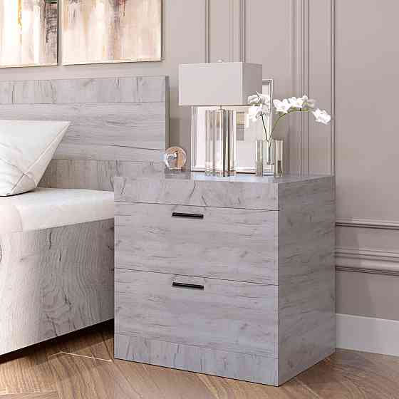 Тумба приліжкова Еверест Соната 50х38х50 дуб крафт білий (DTM-2711) Дніпро